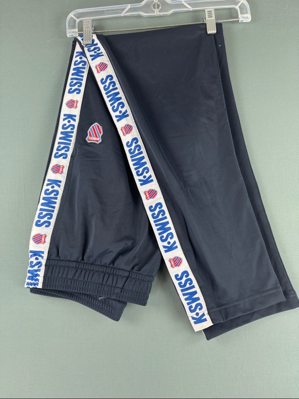 K-Swiss Navy Track Pants with Logo Tape